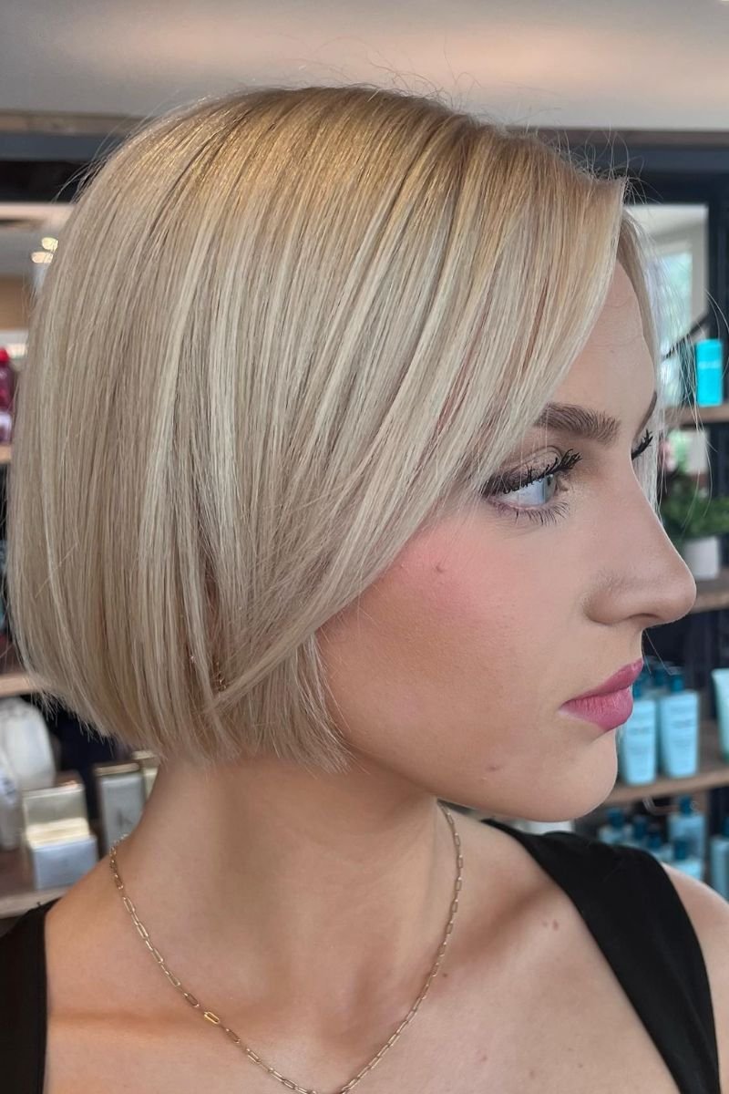 Classic Blunt Bob with a subtle, soft round shape