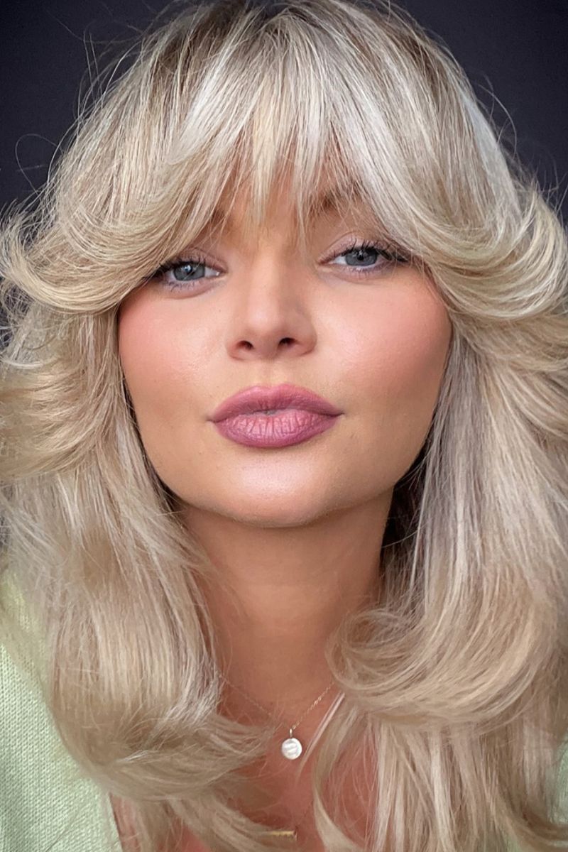 Dimensional Blonde Shaggy Lob