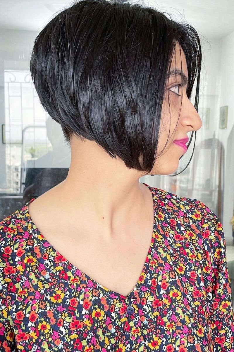 High Inverted Bob with an undercut