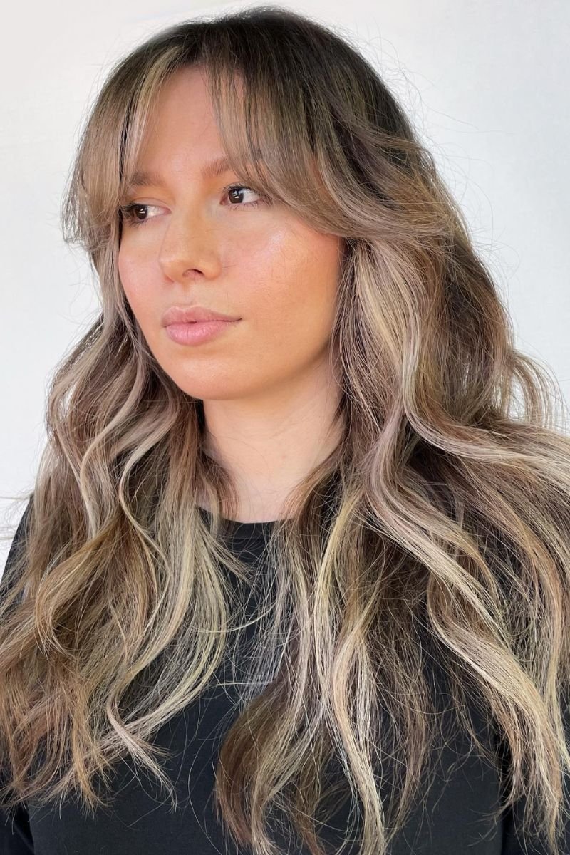 Multi dimensional balayage and a long wolf cut