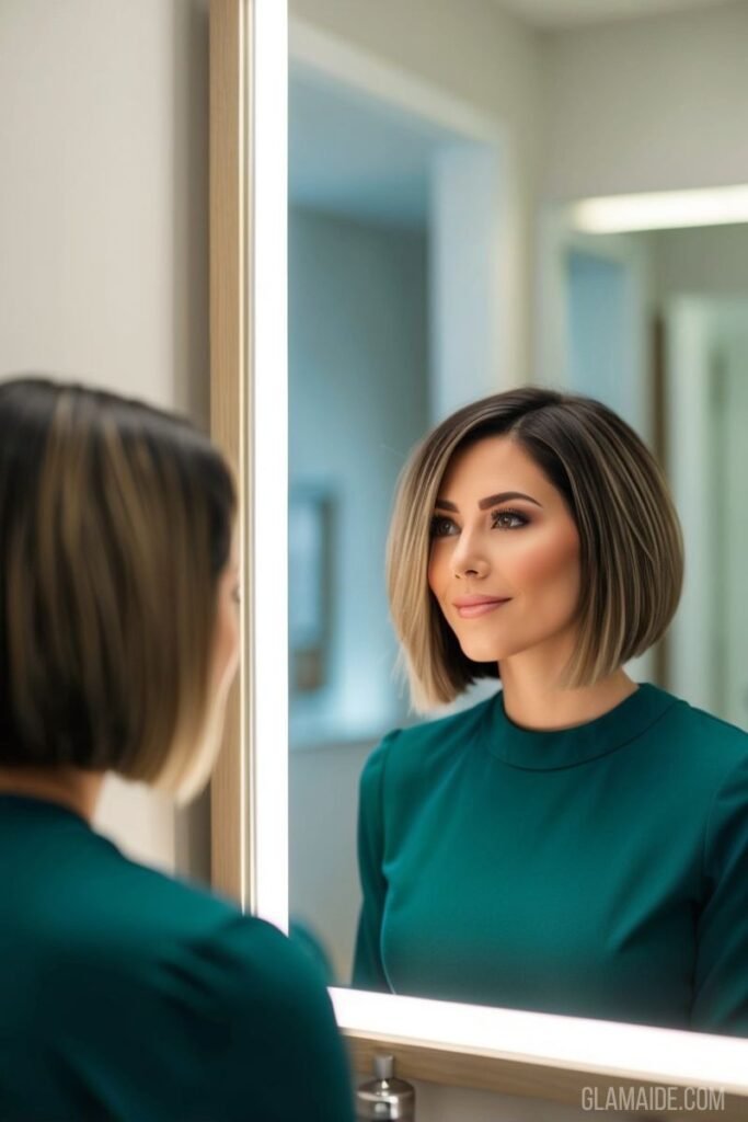 Textured Bob with Side-Swept Bangs