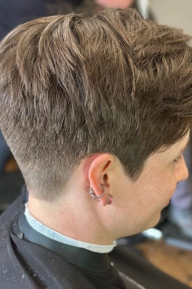 clean textured pixie cut