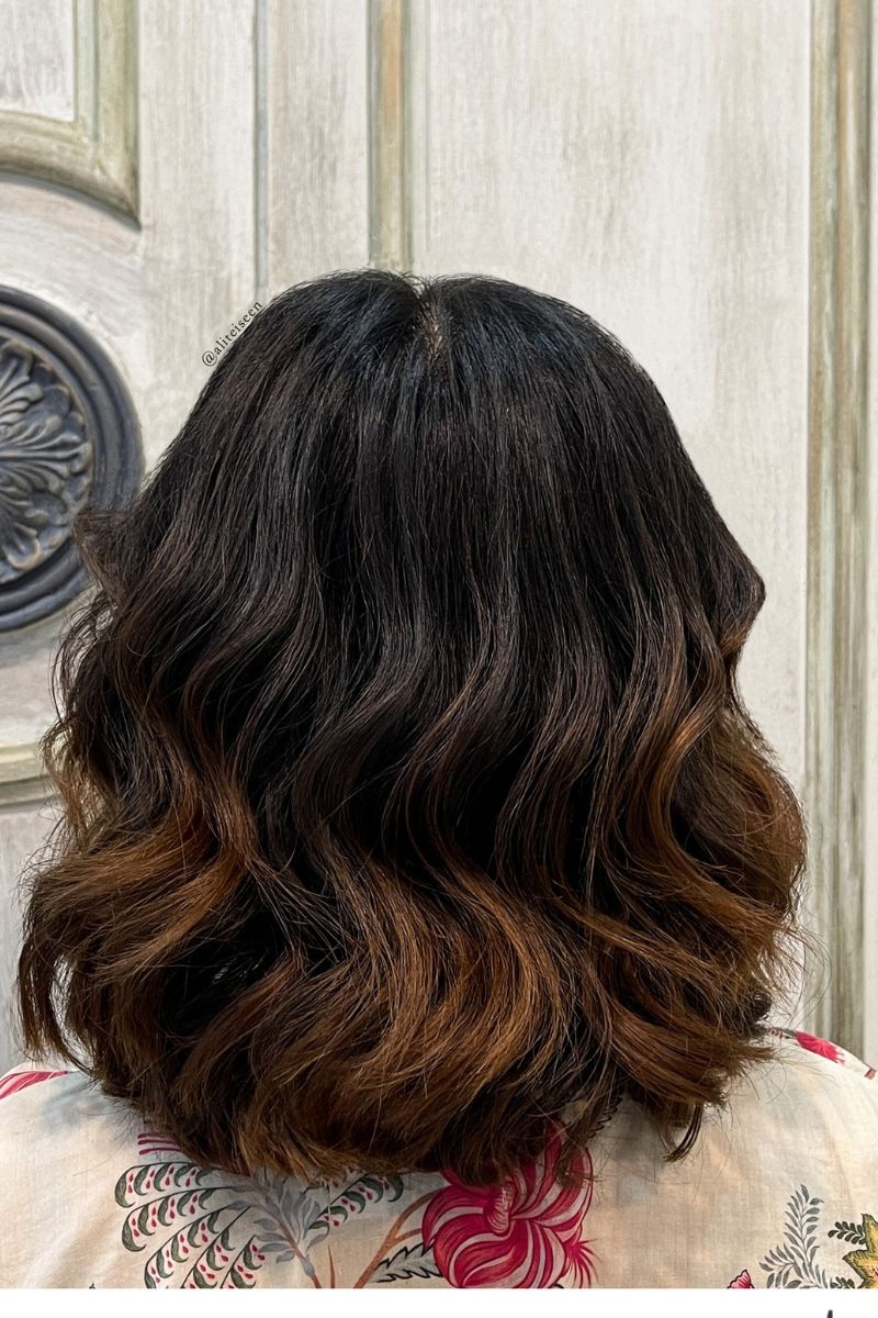 layered, shaggy textured cut, with choppy ends