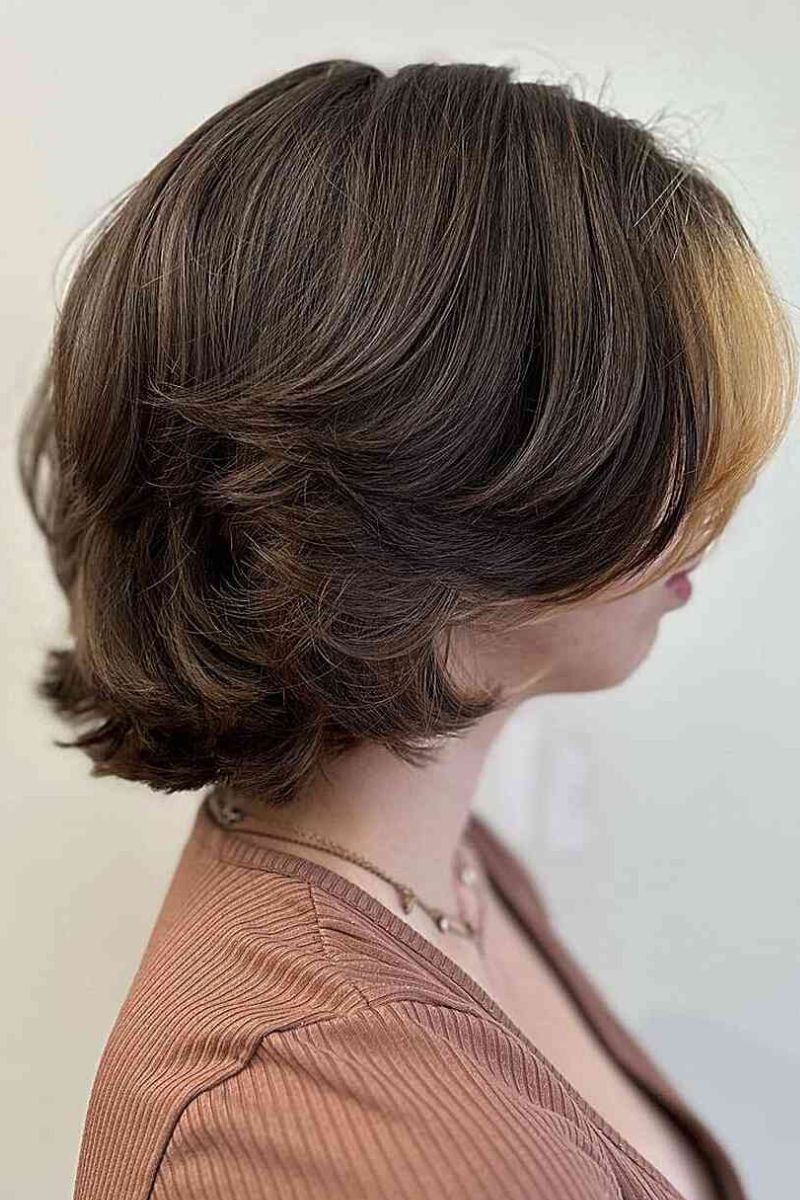 short wolf haircut on thick hair