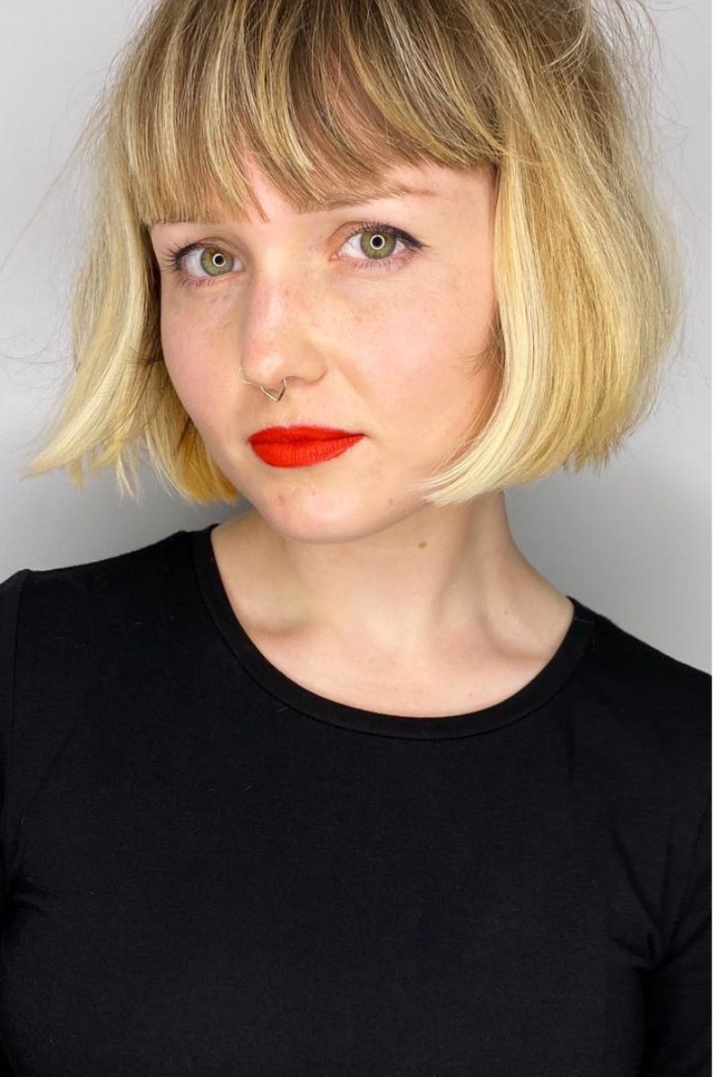 Blunt Bob with Full Fringe