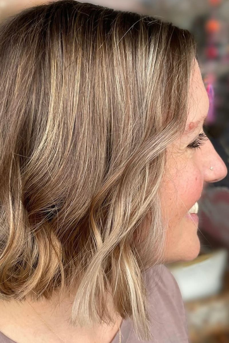 Long straight hair with natural texture