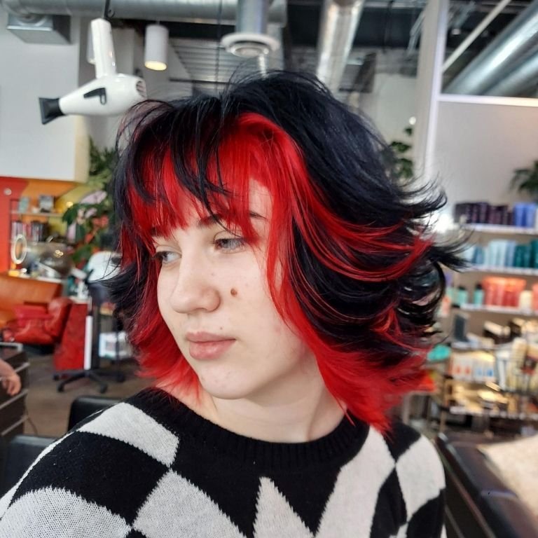 Bold and Vibrant Bangs