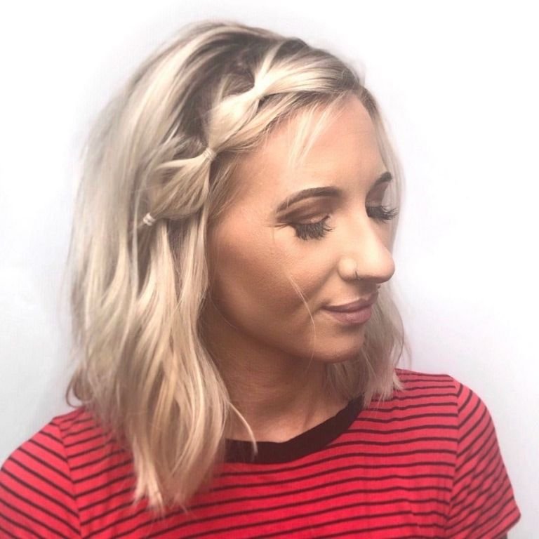 Braided Half-Up Bob