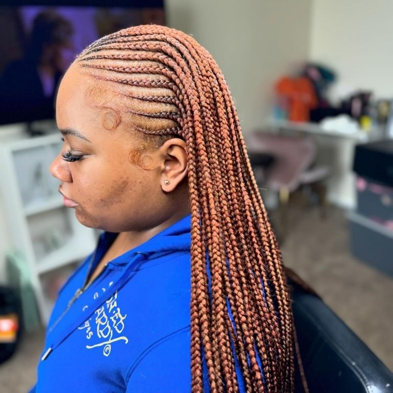 Copper-Toned Side Part