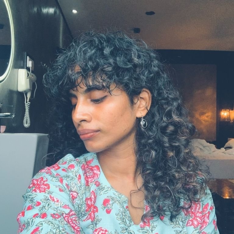 Curly Wavy with Wispy Bangs