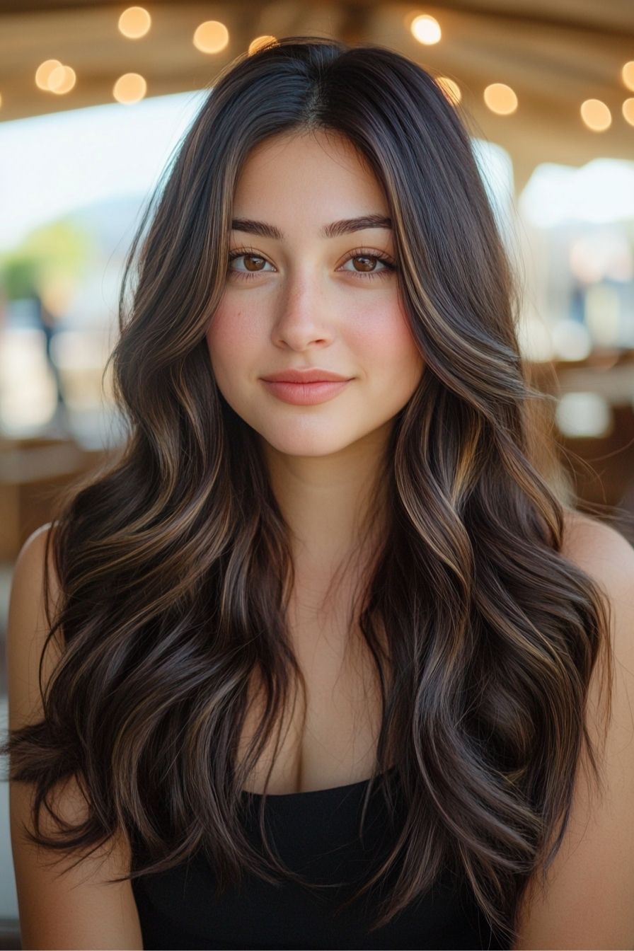 Dark Chocolate Brown with Rich Golden Undertones