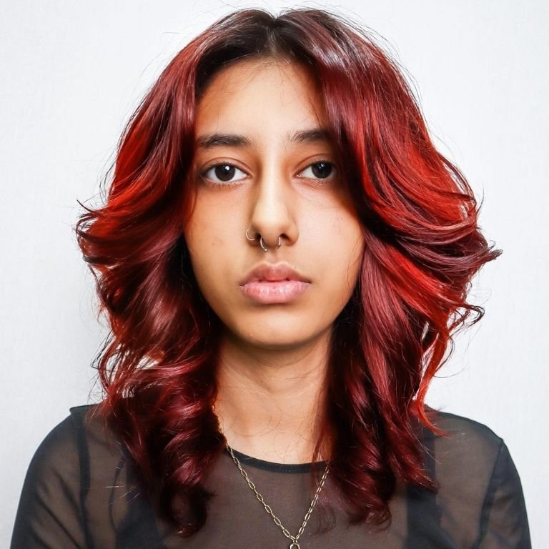 Fiery Red Wavy