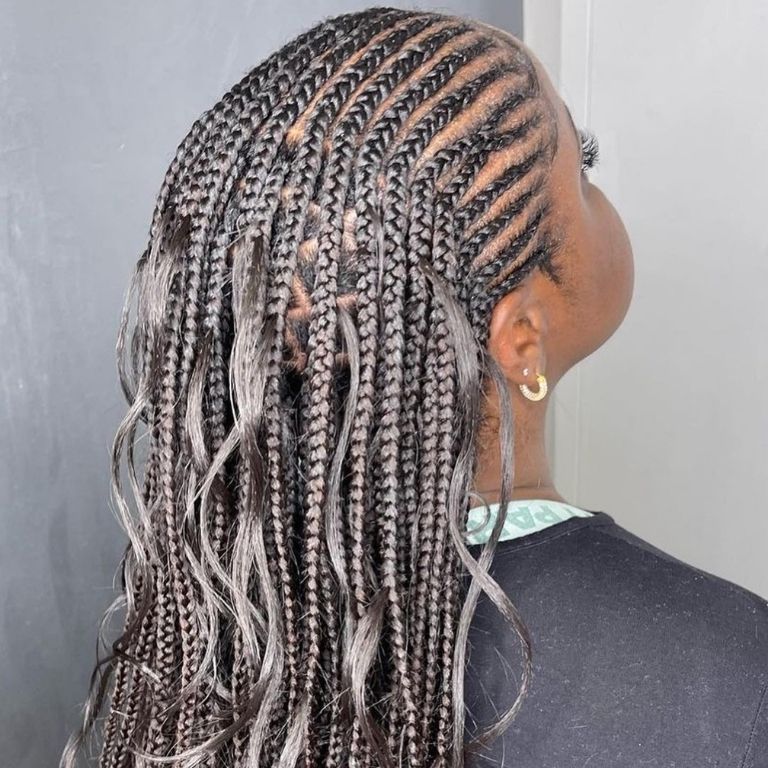 Fulani Braids with Loose Ends