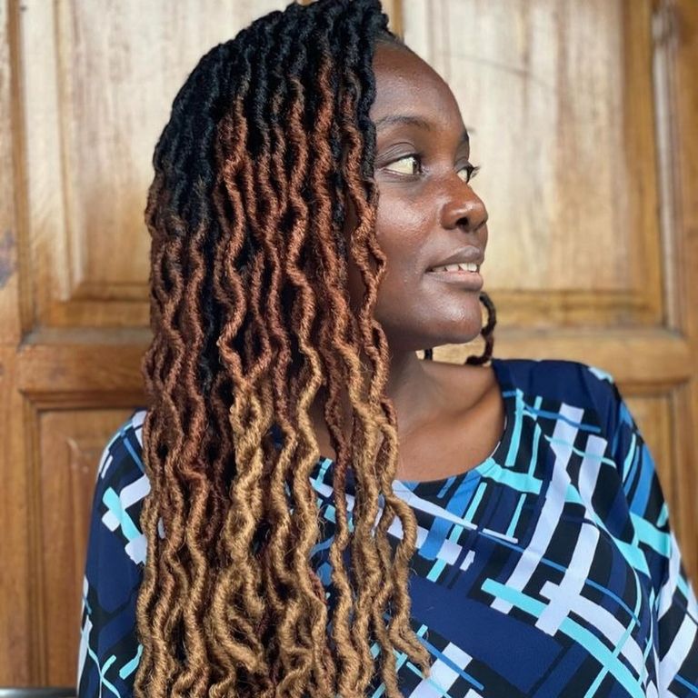 Ombre Fluffy Locs with Soft Waves