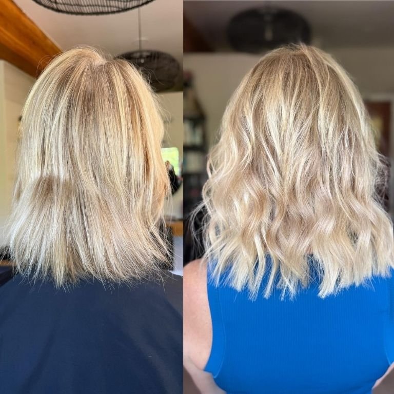 Soft Wavy Blonde Lob