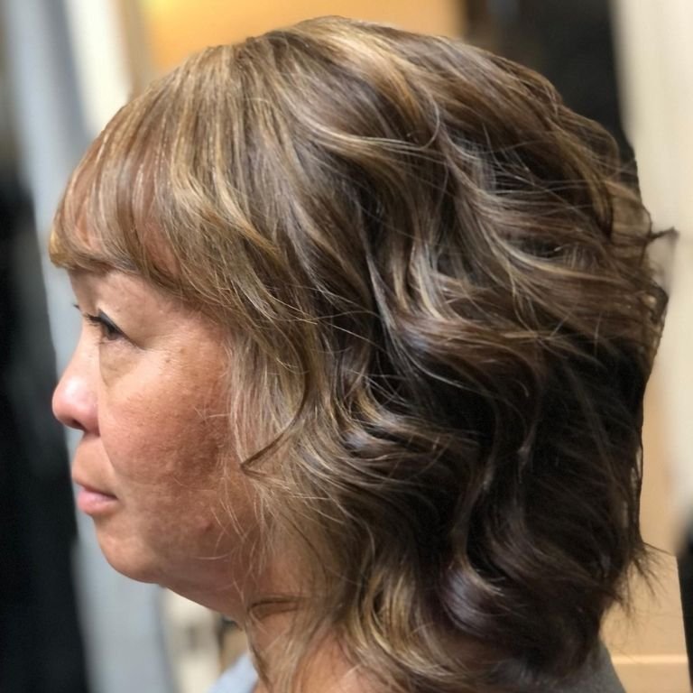 Textured Shaggy Waves with Bangs