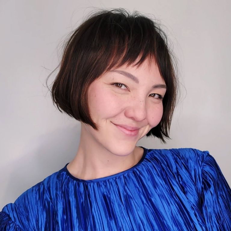 Jaw-Length Bob with Baby Bangs