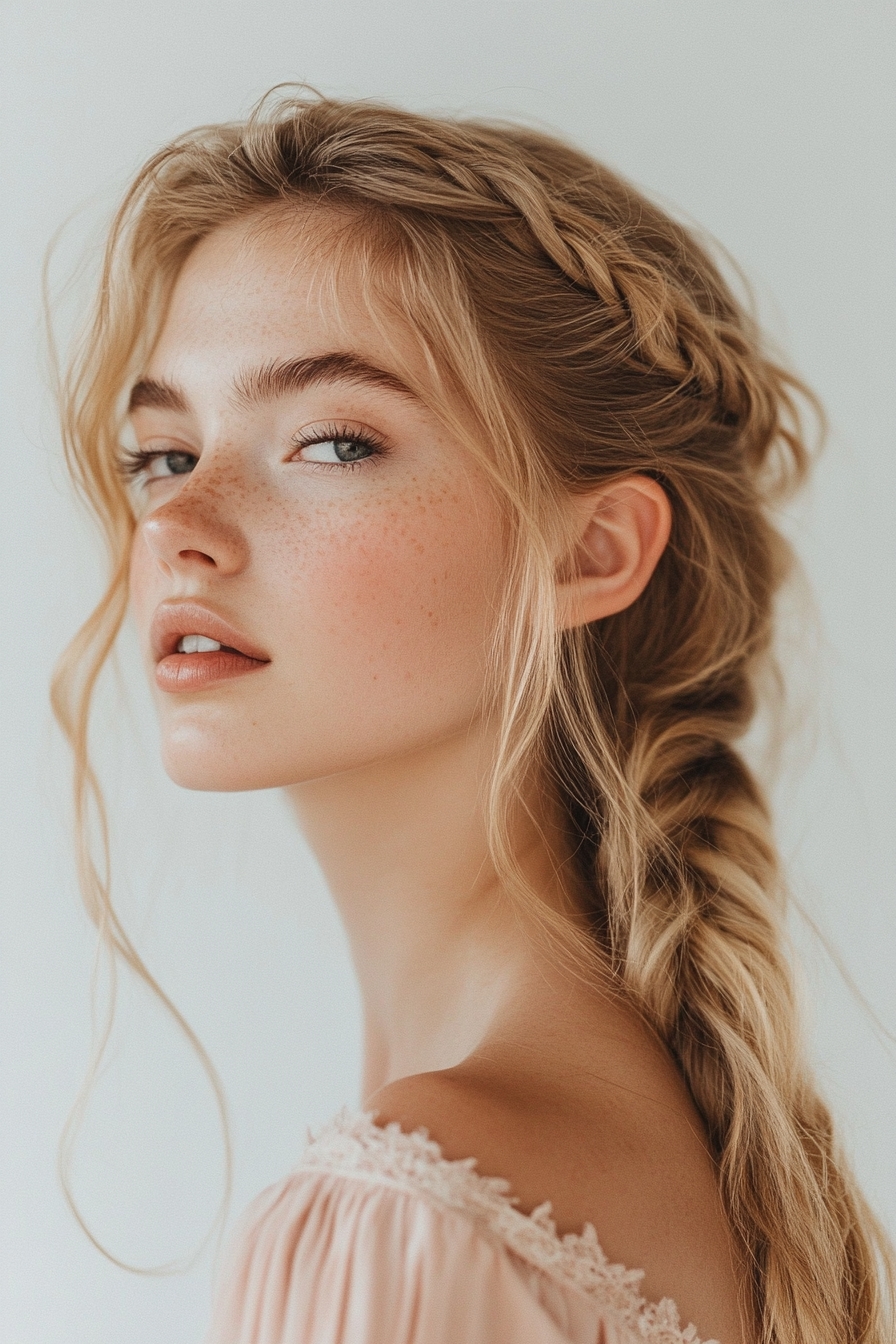 Softly Braided Half-Updo