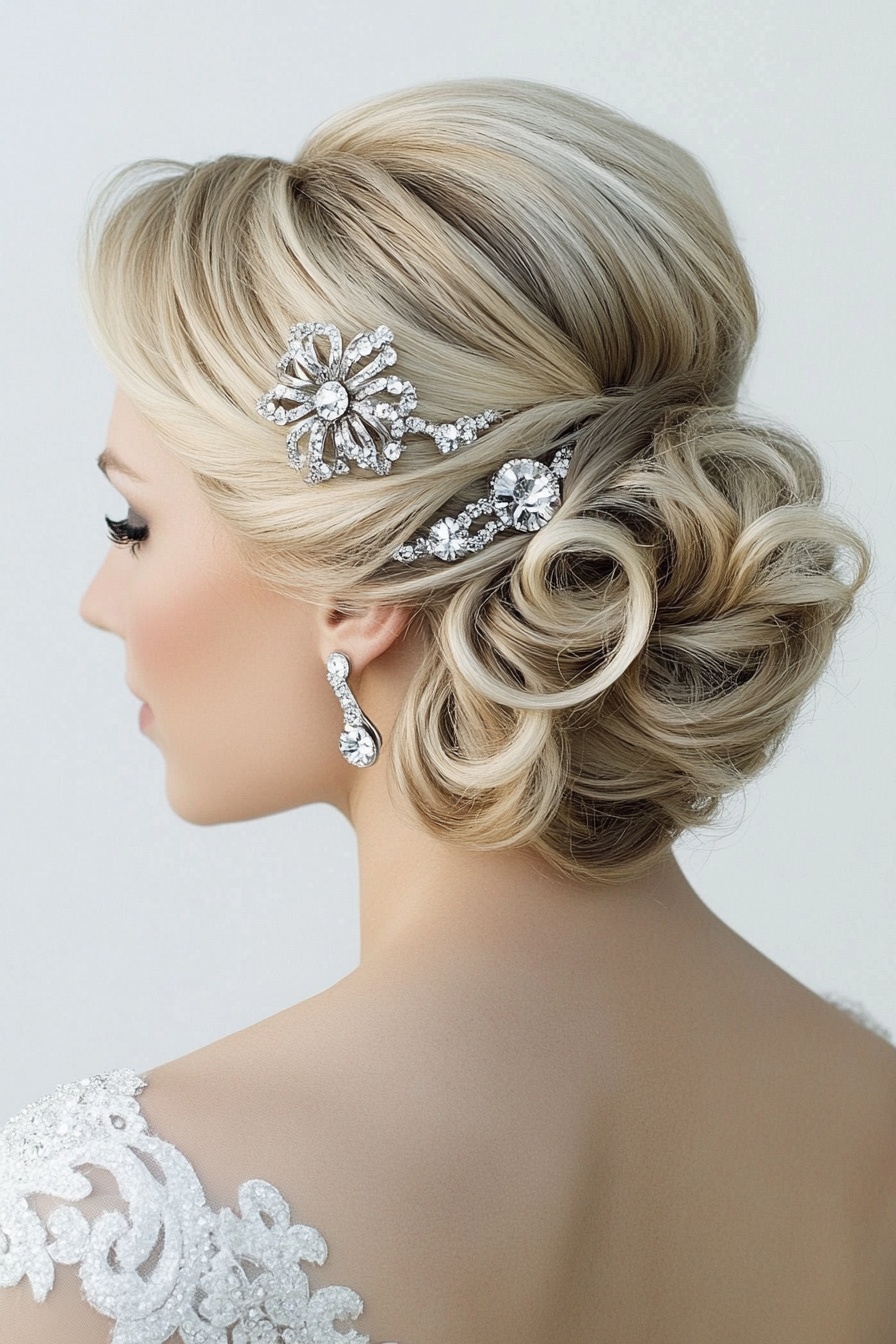 8. Vintage Curled Updo