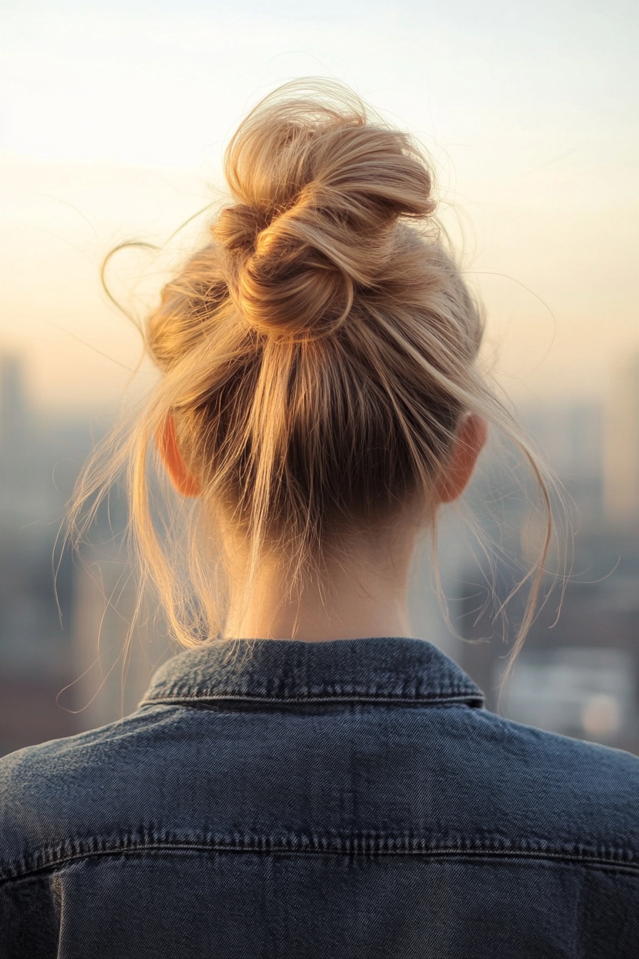 Messy Top Knot for Casual Chic