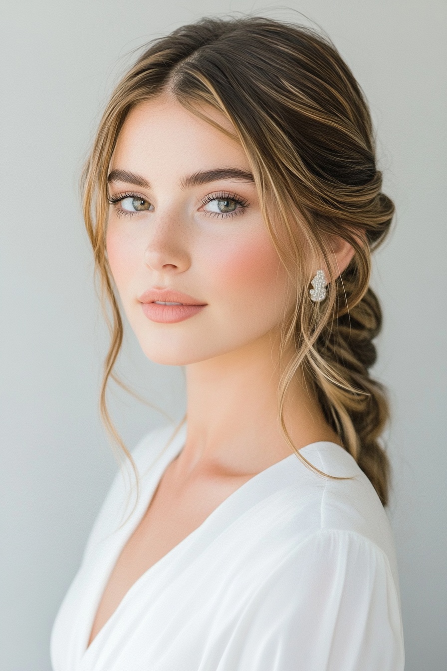 Soft Romantic Braid with Face-Framing Waves